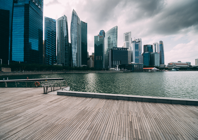 Business Bay skyline with modern skyscrapers